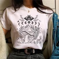 Grybo T-shirt Moterims Streetwear Komiksų Juokingas Marškinėliai Moteriškas Dizainerio Japoniški Grafiniai Drabužiai XXL