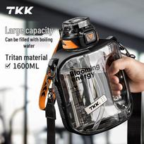 TKK Large Capacity Tritan Sports Water Bottle gray