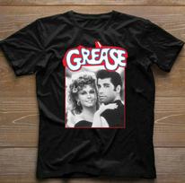 Grease Retro filmo marškinėliai, T-shirt, Marškiniai -- Dovana Tėvo ir Motinos dienoms Marškinėliai 120 white