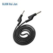 HUIJUN 4mm Brass Double-Ended Banana Plug High Current Test Lead 1 meter 1 sq mm gray