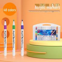 Acrylic Marker & Watercolor Pen Set: Stackable Brushes for Students, 60/80 Colors