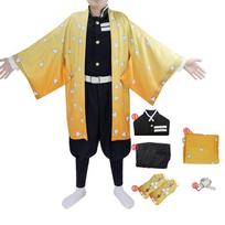 Slayer Kimetsu No Yaiba Kamado Nezuko Cosplay Costume With Exquisite Craftsmanship And Breathable Fabric** Agatsuma Zenitsu Costume,XL beige
