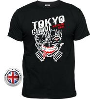 TOKYO GHOUL t shirt Kaneki Ken tshirt Ghoul Anime black t shirt 2XL gray