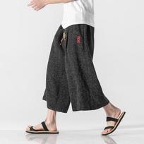 Japoniško stiliaus kimono kelnės vyrams, maudymosi kelnės, japoniško samurajaus harajuku, laisvalaikio, laisvi vyriški šortai, plačios klešnės, plius dydis 5XL M juoda