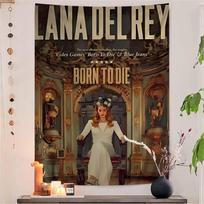 Lana Del Rey Anime Tapestry Art Science Fiction Room Home Decor Wall Art Decor 74x94cm(29x37in) black