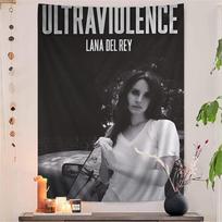 Lana Del Rey Anime Tapestry Art Science Fiction Room Home Decor Wall Art Decor 150x100cm(60x40in) gray