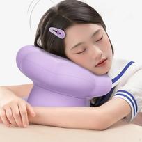 Desk Napping Pillow Compact Flower Shape Memory Foam for Office Home Purple violetinė