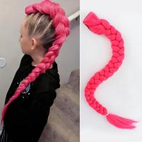 Ilgi Violetiniai Kasytės Cosplay Plaukų Priauginimai Sintetiniai Kasytės Plaukai Lengvai Įsegamas Arklio Uodega Cosplay Helovino Kostiumui red