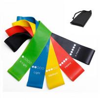 TPE atsparumo juostos Fitneso rinkinys Guminės kilpos juostos Jėgos lavinimo treniruočių išplėtimas Jogos treniruoklių salės įranga Elastinė guminė kilpa 5 Pcs
