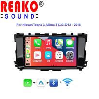 Android Carplay Auto Radio Voor Nissan Teana 3 Altima 5 L33 2013-2020 Multimedia Video Speler Navigatie Gps Wifi + 4G Stereo 4 core 1GB+32GB carplay black