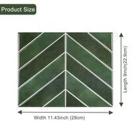 10pcs Self-adhesive Wall Sticker Waterproof Ceramic Tiles 3D Wall Panel Tiles Strong Adhesive Vinyl Wallpaper for Home Decor (as the picture,10 Sheets)