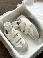 Puff women's shoes Velcro little white shoes women's training shoes 2025 summer new low-heeled platform versatile casual board shoes 37 gray