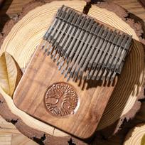 Hluru 34 klavišų chromatinė kalimba, profesionalus pirštų pianinas, pilnos skalės nykščio pianinas, juodojo riešuto mbira su dėklu gray