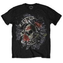 Guns N Roses T-Shirt Firepower GNR Rock Band New Black Official M gray