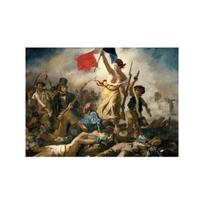 Menininkas Eugene Delacroix Laisvė veda žmones Plakatas Prancūzijos revoliucija Marianna Drobės tapyba Sienos menas Kambarys Namų dekoras 70cm×120cm NoFrame