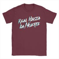 Real Hasta La Muerte Print T Shirt Men Women Anuel AA Cotton  Tee Shirt Clothes XXXXXL bordinė
