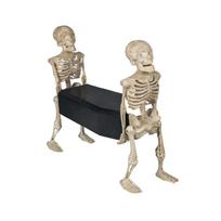 Animated Skeleton Coffin Lifting Toy for Halloween Party Decoration One Size black