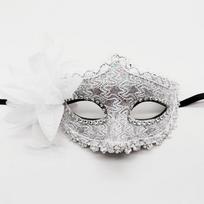 Venecijos kaukė Helovino akių kaukė Šoninė gėlė Rožė Nėriniai Seksuali kaukė Kaukolių vakarėlio dekoracija Šokio karnavalo kostiumo žaidimo rekvizitas 5 gray