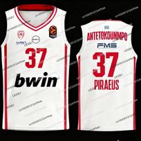 25/26 Olympiacos išvykos krepšinio marškinėliai Graikijos suaugusiųjų vyrų sportinė liemenė Vezenkovas Nr. 14 Krepšinio marškinėliai Specialus gerbėjų komplektas 3XL