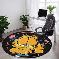 1 vnt. Garfield DJ biuro apvalus kilimas, po biuro kėdėmis, miegamojo, svetainės namų dekoras a0926063 100cm by 100cm gray