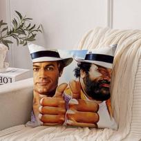 T-Terence Hill And Bud S-Spencer Pillow Case Home Decor Throw For Sofa Bed Car Room Decor Gift Idea 12x12Inch black