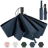 NINEMAX Folding Parasol Super UV Protection Heat Automatic UV Suitable for Sunny and Rainy with Storage Day Day Gift [6 Ribs, Ultra-Lightweight] black