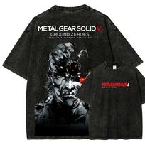 Metal Gear Solid New Washed TShirt Personalized Clothing for Anime Fans Loose Fit Suitable for All Seasons Hot Selling Item 2XL black