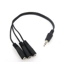 1 male To 3 Way audio 3.5mm 3pole splitter Mic Cables stereo Female extend audio Splitter Cable connector wire