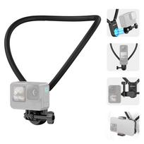 NEEWER Magnetinis Kaklo Laikiklis Kamerai Kaklo POV su Išmaniojo Telefono Klipsu Suderinamas su GoPro Hero 13 12 11 10 MAX DJI Action 4 Insta360 iPhone Samsung Greitas gray