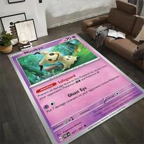 Potdemiel Pokemon Card Pikachu Charizard Carpet  Anti-slip Sound Insulation, Add Soft Comfortable,Living Room Bedroom Office Mat 40cm x 60cm gray