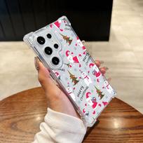 Phone Case A56 5G For Samsung Galaxy A56 A55 A36 A26 A52 A35 A34 A25 A24 A12 A17 A16 A07 A06 5G Clear Cover Merry Christmas Cute Galaxy A12 5G brown