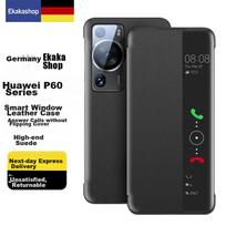 Ekakashop Germany], Suitable for Huawei P60 Pro Phone Case, Smart View Flip Cover, Full Protection Anti-Drop Case, Business Style Xuan Black]