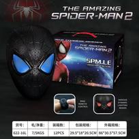 Miles Žmogus-voras Galvos apdangalas Elektrinės akys Judantis Per visatą Mirksintis Veido kaukė Black Super Spider blue
