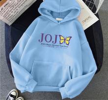 Jojo's Bizarre Adventure Unisex Anime Hoodie: Hip Hop Casual Pullover Large šviesiai mėlyna spalva