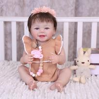 KEIUMI 20 Inch Reborn Baby Doll Girls Realistic Silicone Vinyl can see veins Newborn Baby Dolls Christmas Gifts white