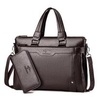 2024 Men's Soft Leather Messenger Bag - 15  Laptop Shoulder Handbag
