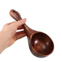 Wooden Scoop Spoon for Bathroom Sauna Shower Water Pouring Bathing Ladle Natural Material Sturdy Craftsmanship Comfortable Grip beige