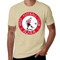 Ajax labai senas logotipas Marškinėliai anime drabužiai vintažiniai sunkaus audinio marškinėliai vyrams 2XL beige