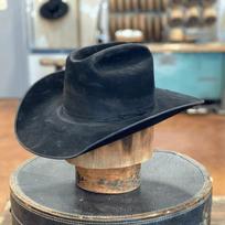 Pure wool cowboy hat fashionable and versatile old-fashioned western cowboy hat fine webbing decorative wool hat L（58-60cm） black