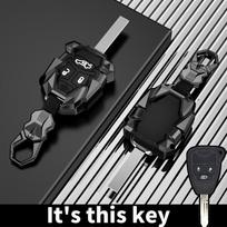 Shell Fob Holder For Jeep Wrangler Compass Patriot Liberty Chrysler 300 PT Dodge JCUV Caliber Nitro Car Key Case Cover black