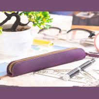 2026 Retro Simple Cowhide Apple Stylus Protective Pen Cover Storage Bag Portable Leather Mini Pencil Case 19*3CM gray