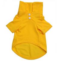 Stylish Pet Dog Polo Shirt Top Summer Vibrant Colors For Dogs And Cats Apparel T-shirt L geltona