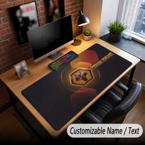 Large Mouse Pad Wolverhampton Wanderers Football Print Custom Name Text Desk Mat for Office Gaming 30cmx60cm brown