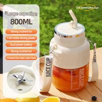 K2 Sports Cup 800ml Electric Fruit Juicer Portable Home USB Rechargeable Bucket Juicing Cup Mixer for Shakes and Smoothies