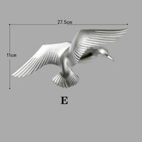 3D dervos paukščių sienų dekoracijos trimačiai sienų lipdukai balto aukso paukščio statulėlė svetainė TV sofa fono sienų menas white
