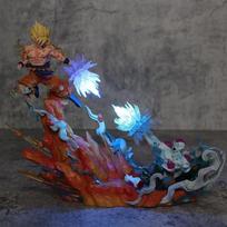 Anime Dragon Ball Z Freezer Vs Son Goku Figurine 21CM GK Pvc Action Figures Statue Collection Model Toy Gifts gray