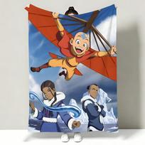 Anime A-Avatar T-The L-Last A-Airbender Throw Soft Warm Flannel Throw Blanket, Multi-use for Sofa Bed Office Nap 80x120cm(31x47inch)