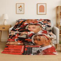 Kpop Felix Stray Kids Muzikinė flanelinė antklodė Minkšta šilta antklodė miegamajam svetainei lovai kelionėms stovyklavimui iškylai Dovana 150cm x 200cm