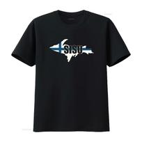 Sisu Finnish Flag Distressed T Shirt Vintage Washed Slightly Breathable Stretched Versatile Soft Designer Clothes Homme Casual XL black