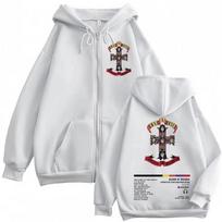 Guns N Roses Appetite for Destruction Albumo Užtraukiamos Hoodies Rock Hip Hop Užtraukiamos Palaidinės Vyriška Moteriška Mada Y2k Megztiniai 2XL white